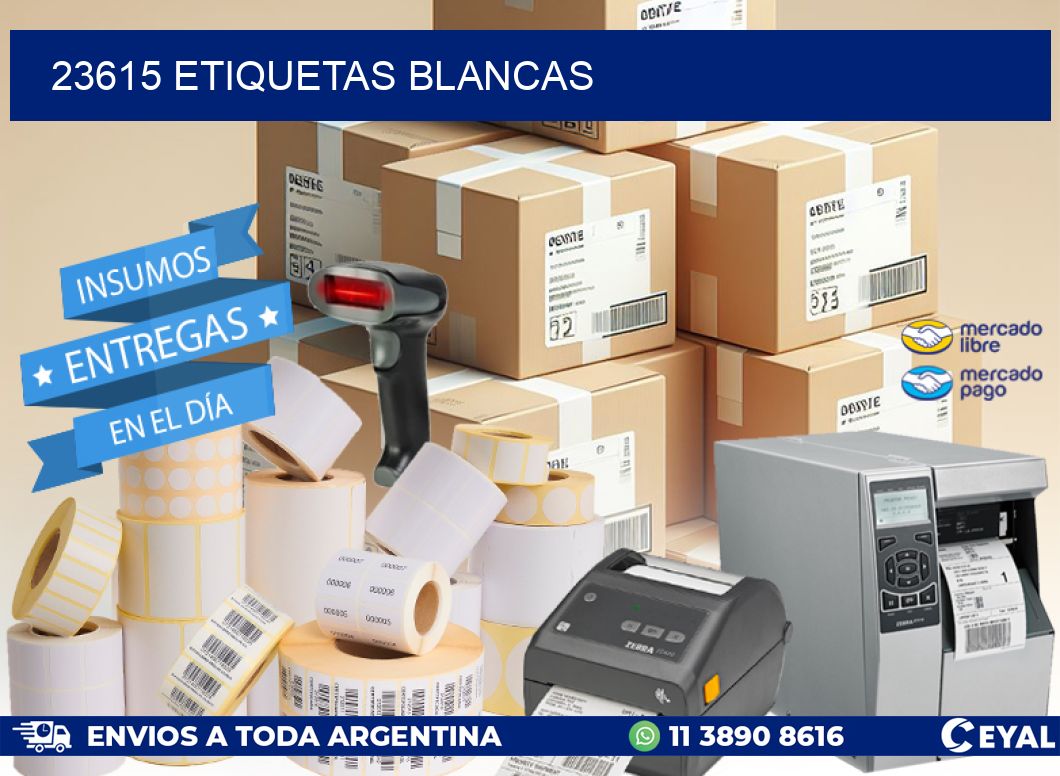 23615 ETIQUETAS BLANCAS