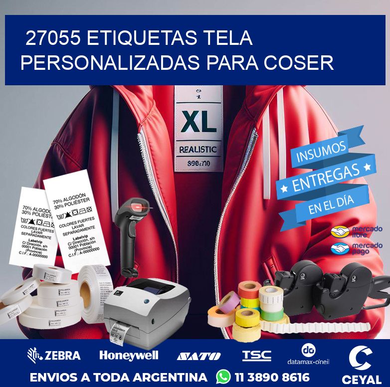 27055 ETIQUETAS TELA PERSONALIZADAS PARA COSER