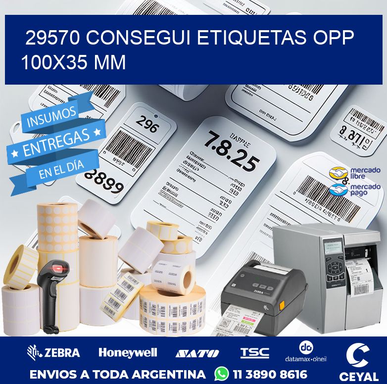 29570 CONSEGUI ETIQUETAS OPP 100X35 MM