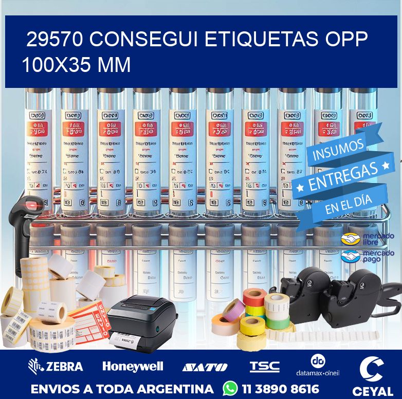 29570 CONSEGUI ETIQUETAS OPP 100X35 MM