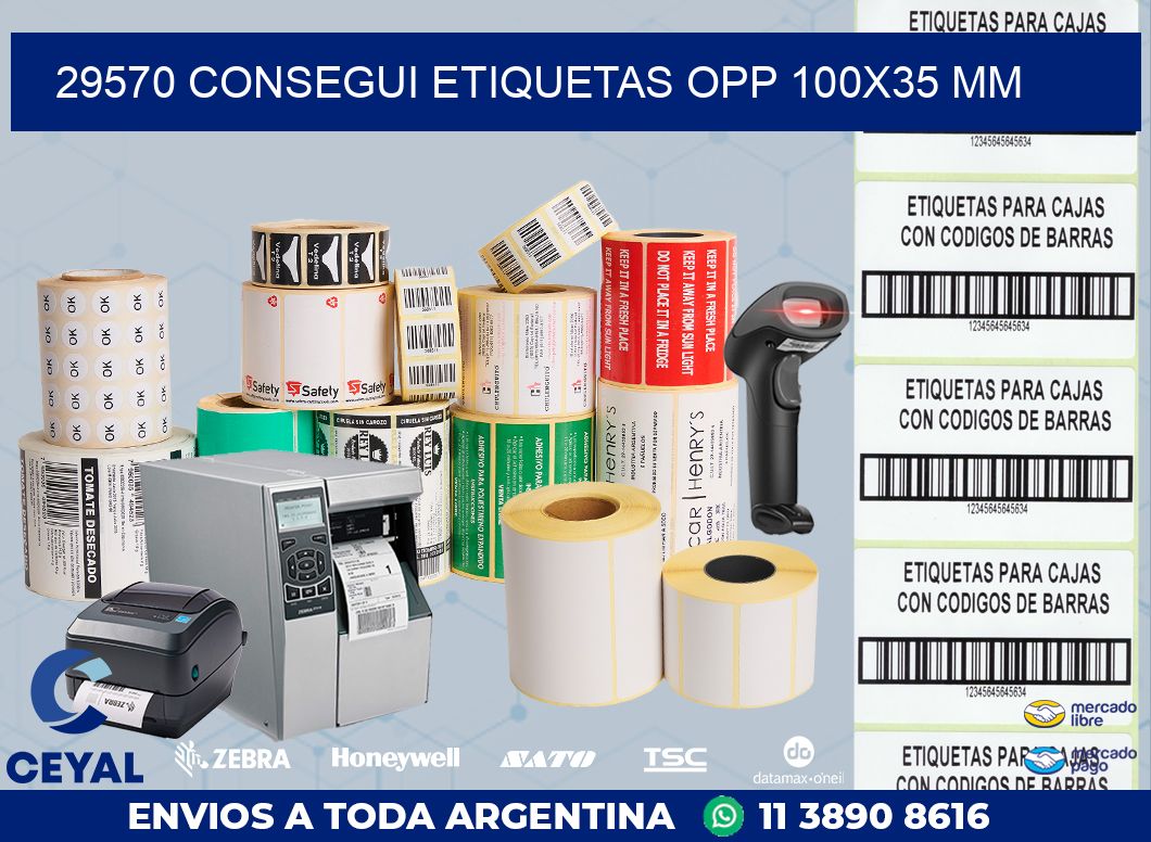 29570 CONSEGUI ETIQUETAS OPP 100X35 MM