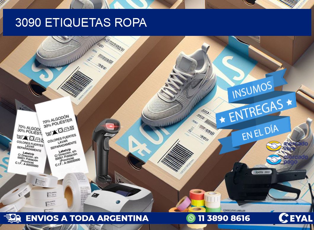 3090 ETIQUETAS ROPA