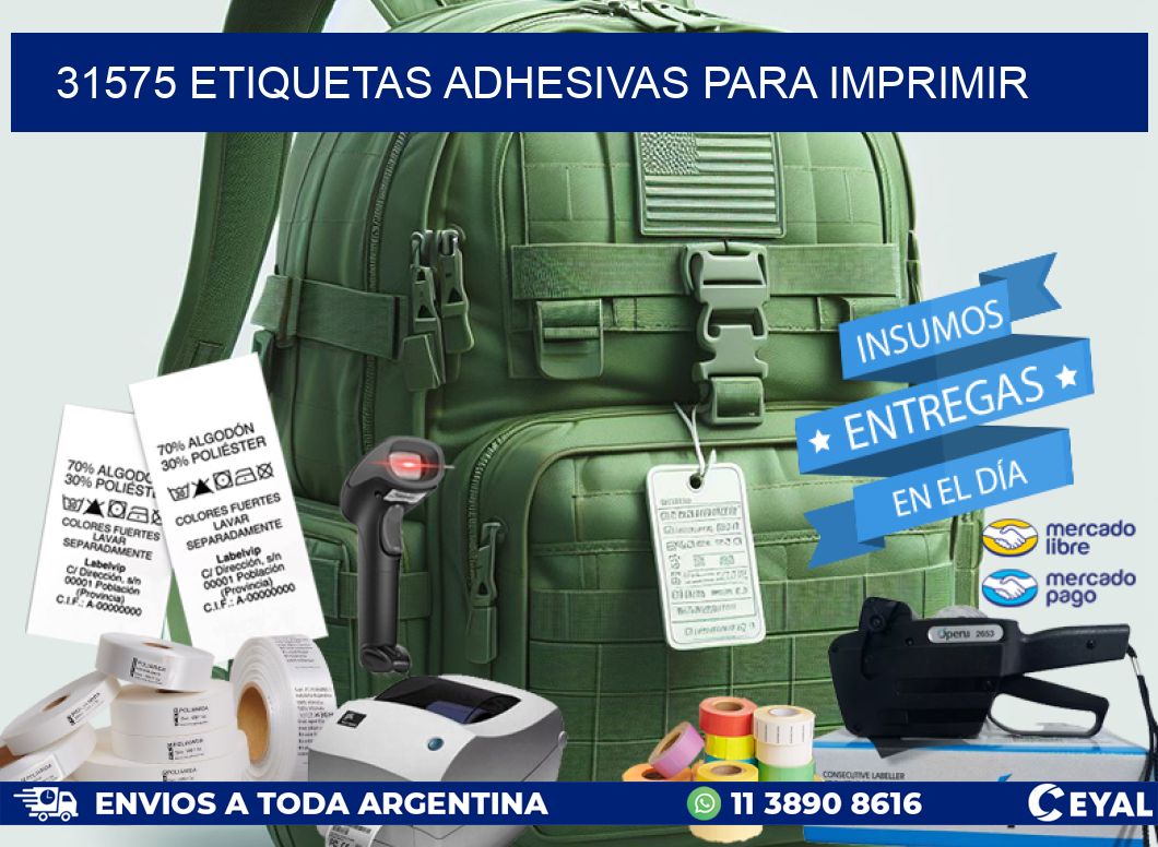 31575 Etiquetas adhesivas para imprimir