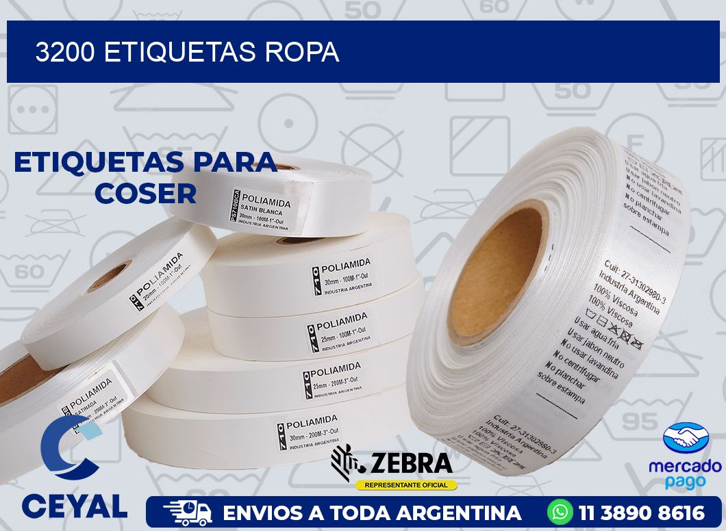 3200 ETIQUETAS ROPA