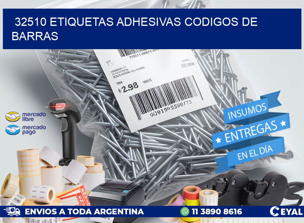32510 ETIQUETAS ADHESIVAS CODIGOS DE BARRAS