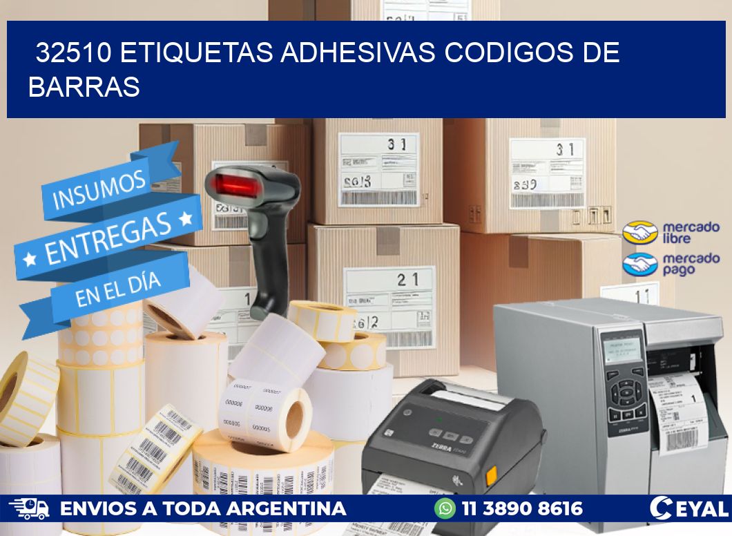 32510 ETIQUETAS ADHESIVAS CODIGOS DE BARRAS