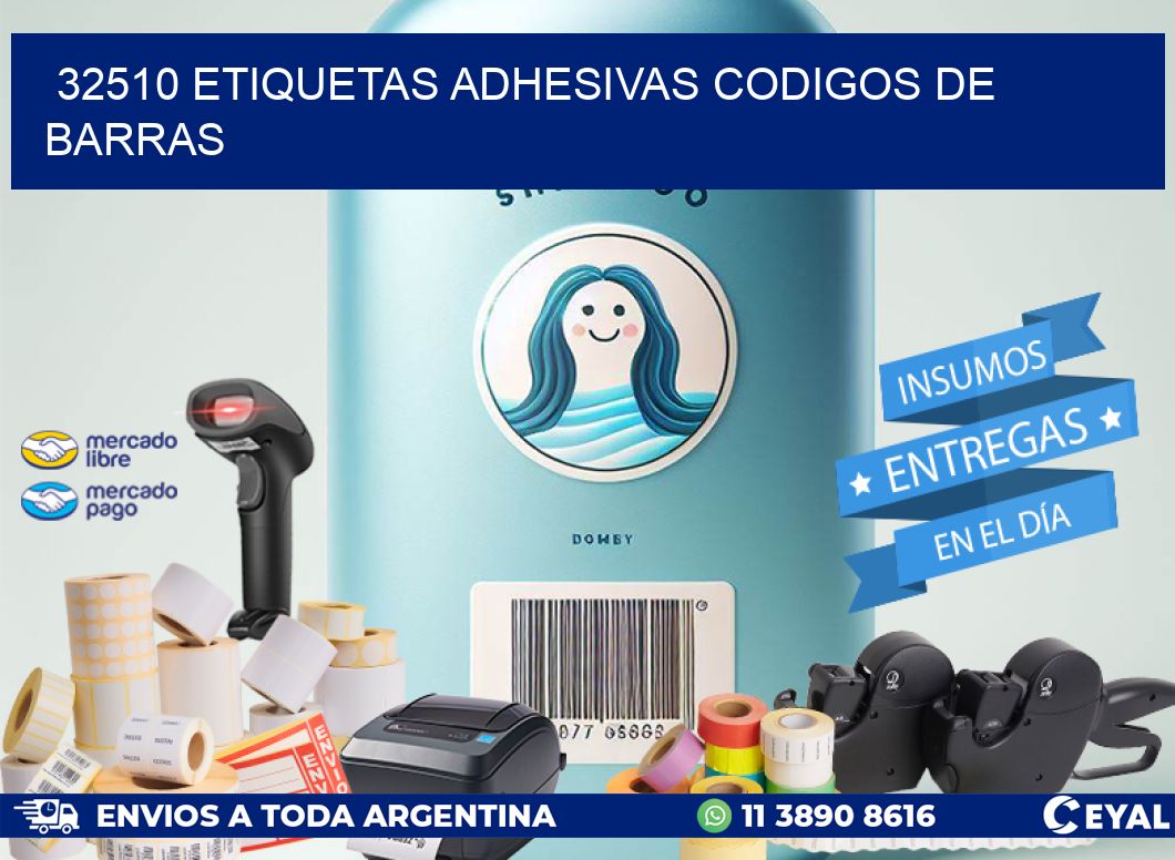 32510 ETIQUETAS ADHESIVAS CODIGOS DE BARRAS