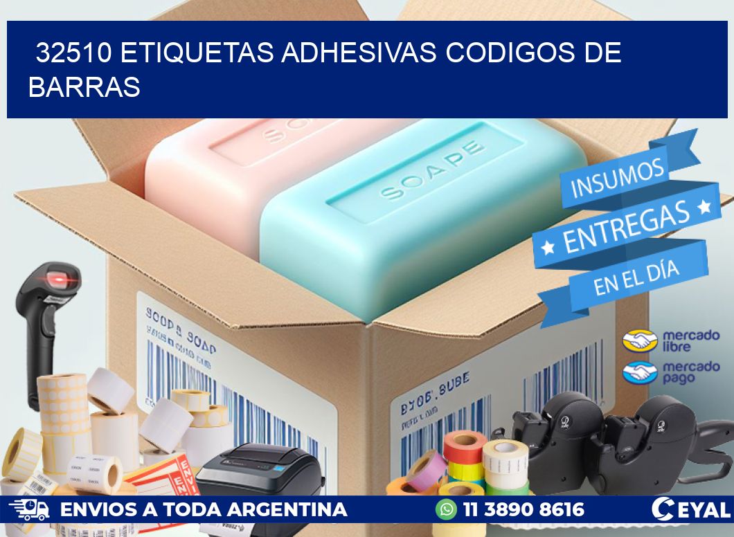 32510 ETIQUETAS ADHESIVAS CODIGOS DE BARRAS