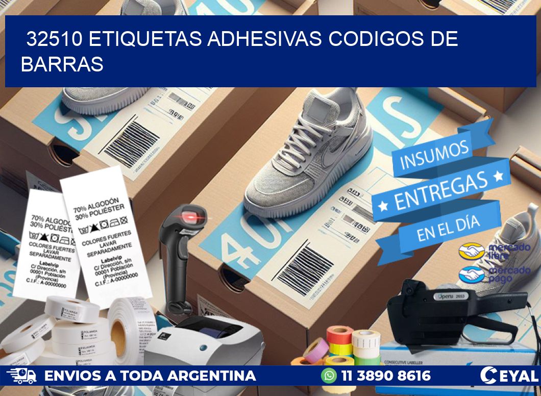 32510 ETIQUETAS ADHESIVAS CODIGOS DE BARRAS