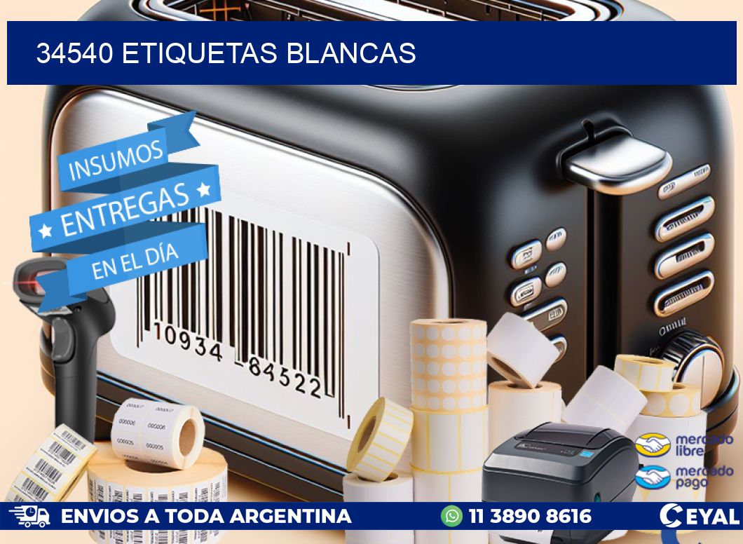 34540 ETIQUETAS BLANCAS