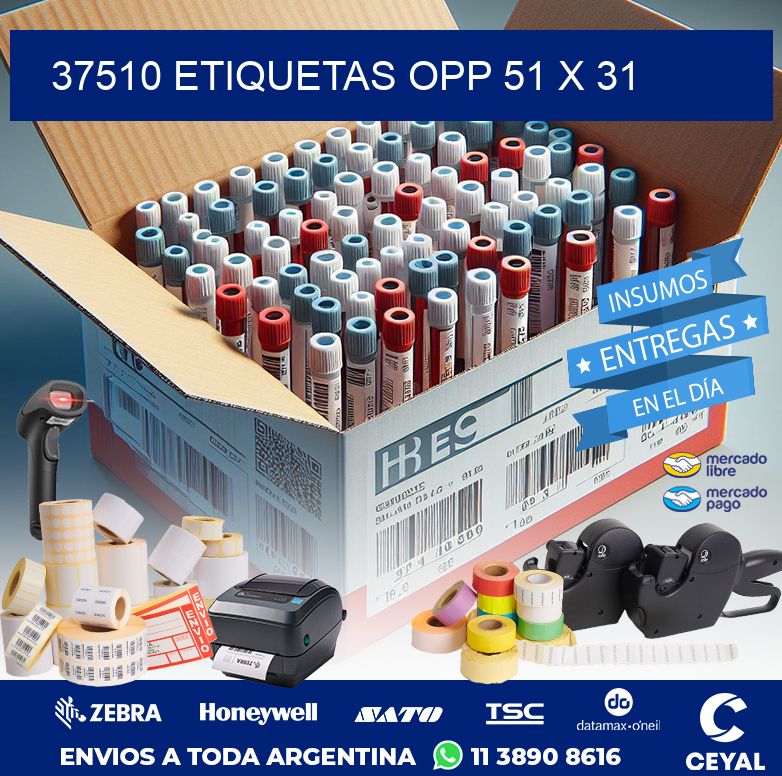 37510 ETIQUETAS OPP 51 X 31