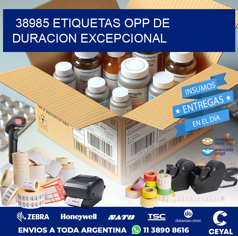 38985 ETIQUETAS OPP DE DURACION EXCEPCIONAL