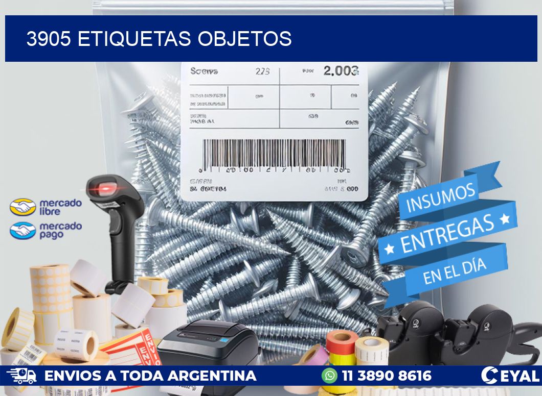 3905 etiquetas objetos