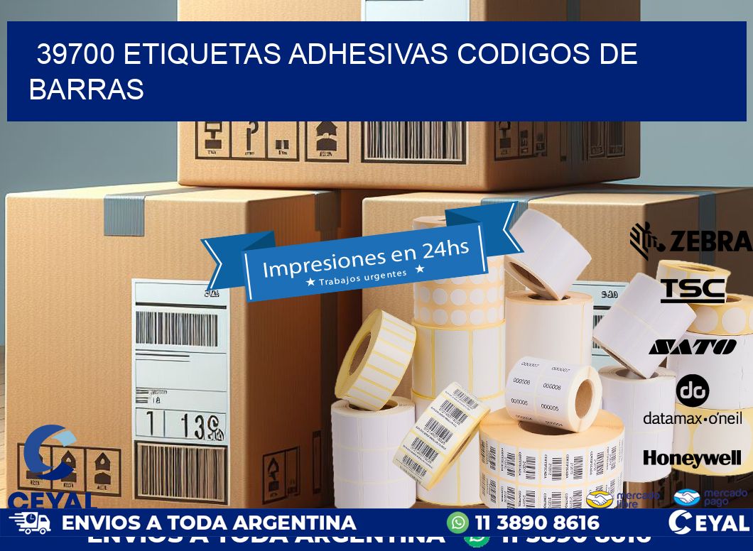 39700 etiquetas adhesivas codigos de barras