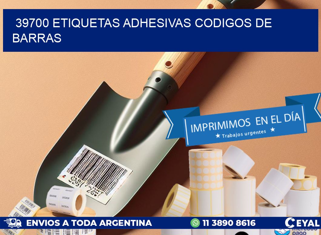 39700 etiquetas adhesivas codigos de barras