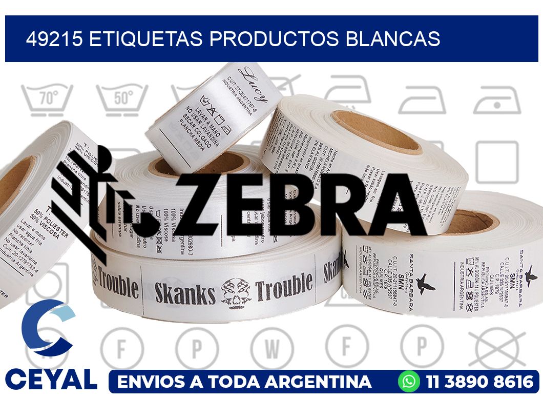 49215 etiquetas productos blancas