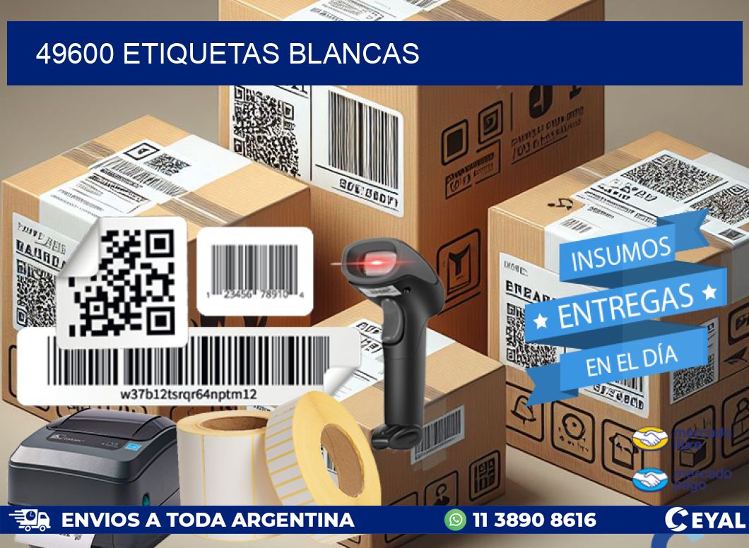 49600 ETIQUETAS BLANCAS