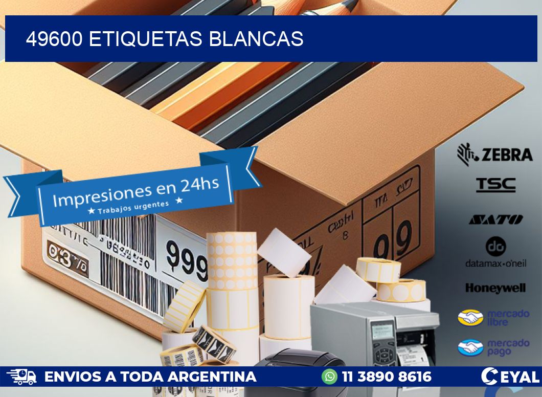 49600 ETIQUETAS BLANCAS