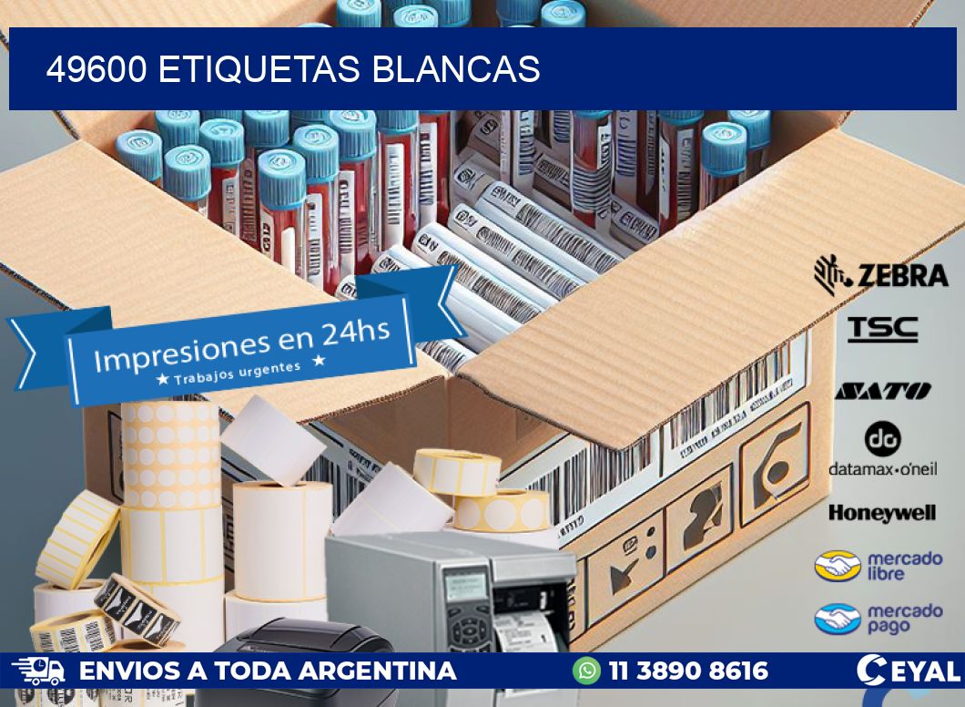 49600 ETIQUETAS BLANCAS