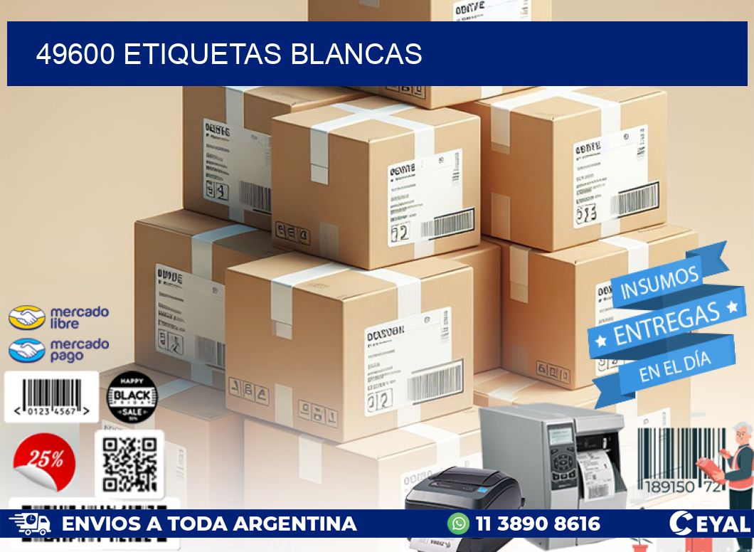 49600 ETIQUETAS BLANCAS