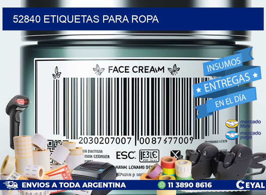52840 Etiquetas para ropa