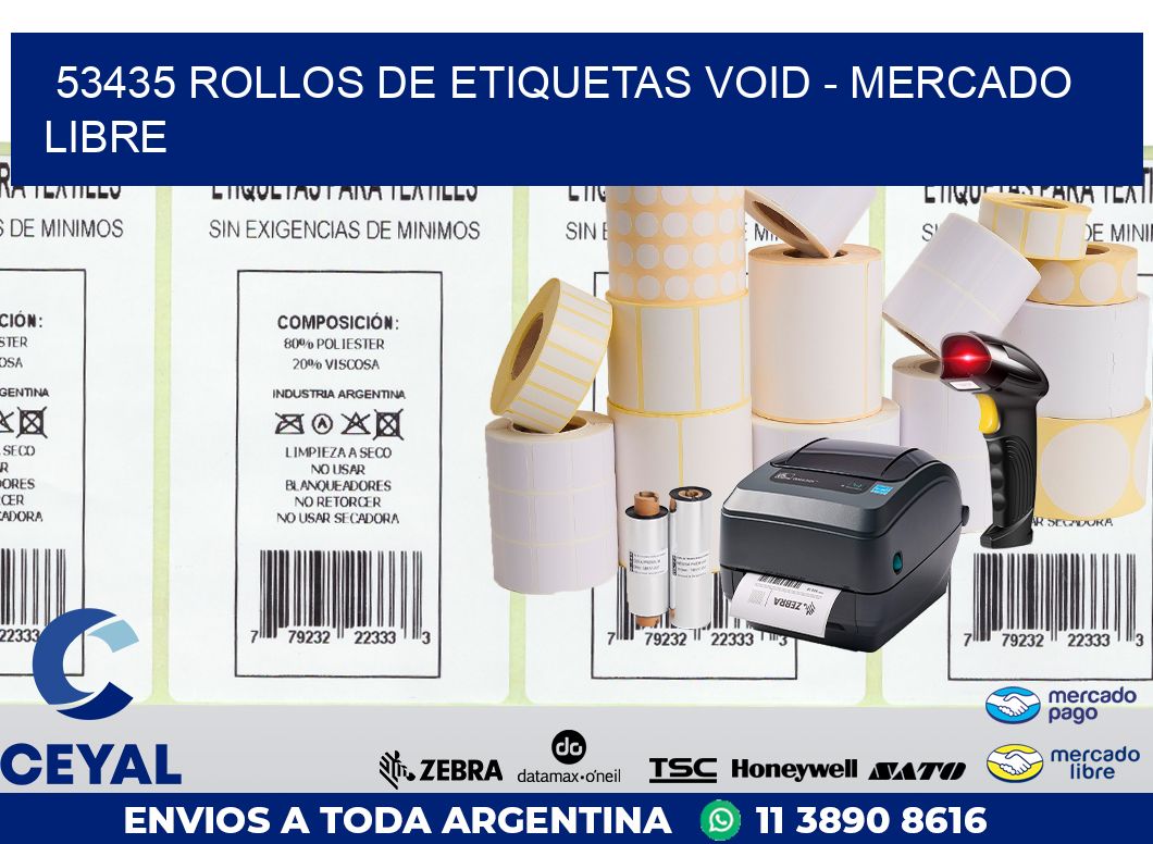 53435 ROLLOS DE ETIQUETAS VOID - MERCADO LIBRE