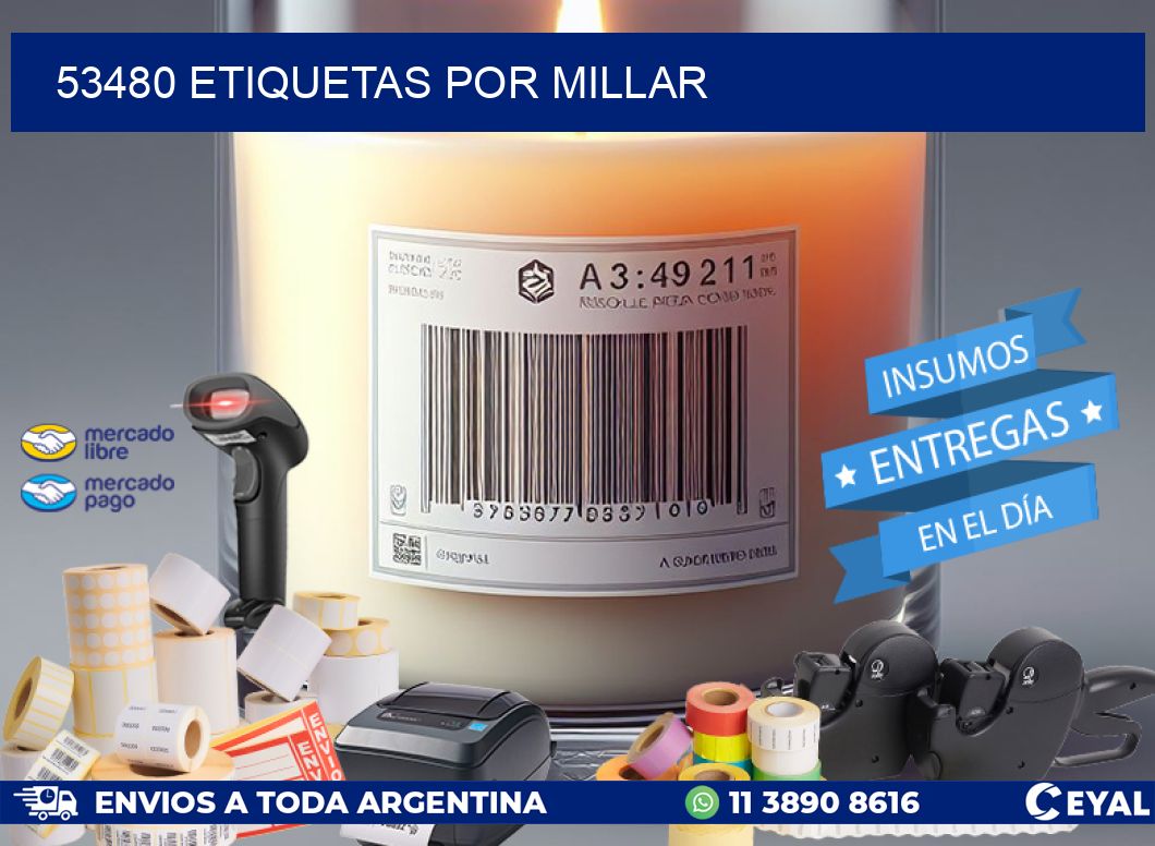 53480 etiquetas por millar