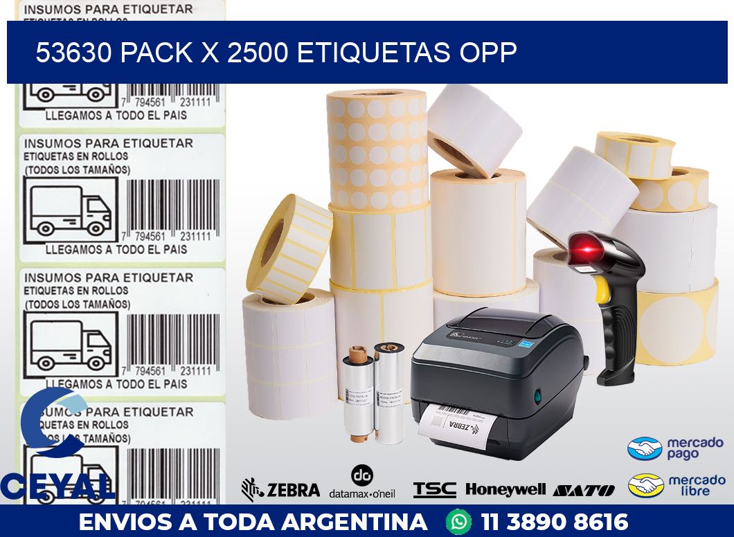 53630 PACK X 2500 ETIQUETAS OPP