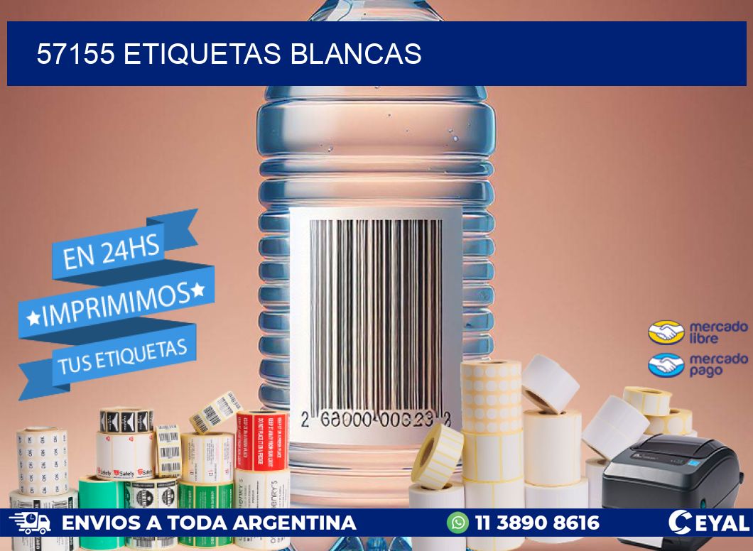 57155 ETIQUETAS BLANCAS