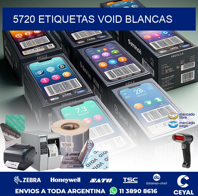 5720 ETIQUETAS VOID BLANCAS
