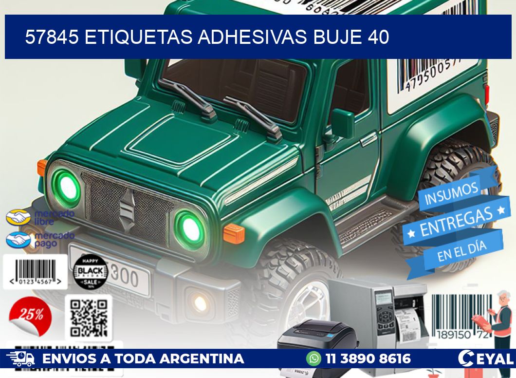 57845 ETIQUETAS ADHESIVAS BUJE 40