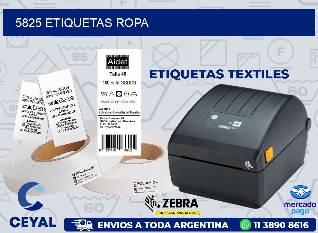 5825 ETIQUETAS ROPA