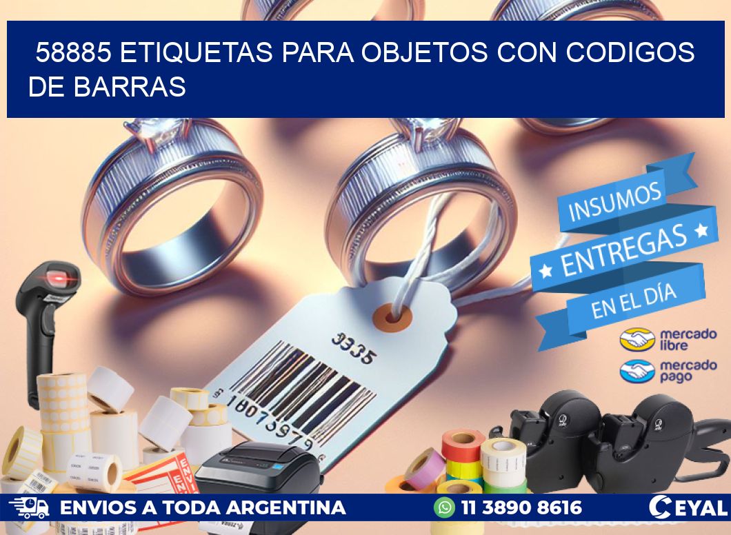 58885 ETIQUETAS PARA OBJETOS CON CODIGOS DE BARRAS
