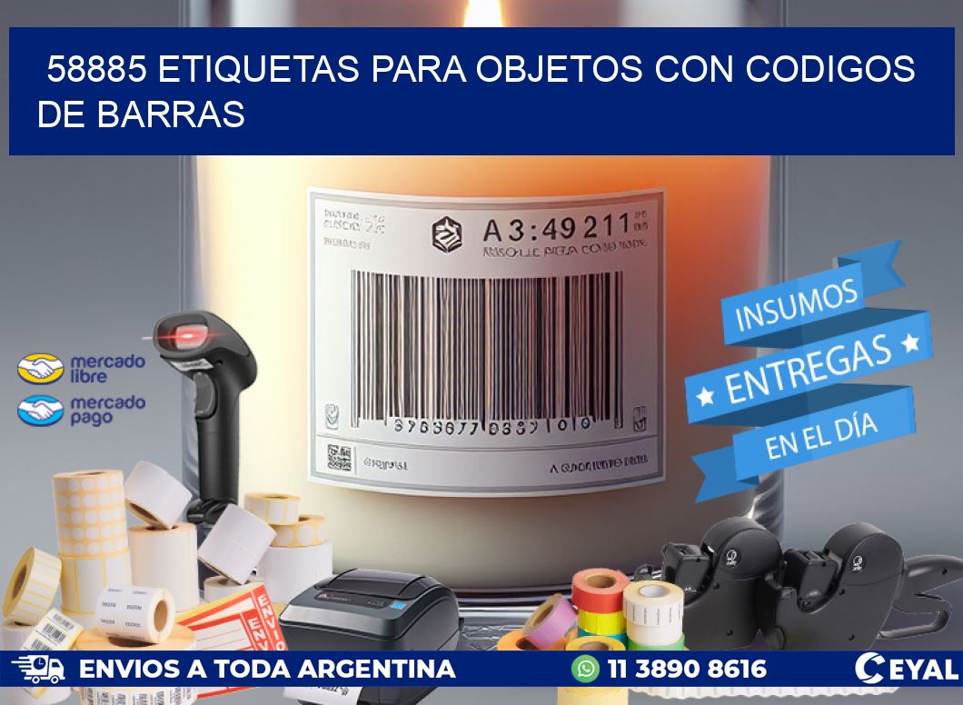 58885 ETIQUETAS PARA OBJETOS CON CODIGOS DE BARRAS
