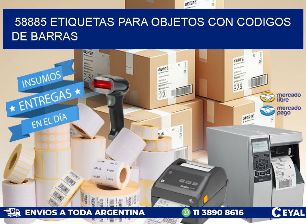 58885 ETIQUETAS PARA OBJETOS CON CODIGOS DE BARRAS