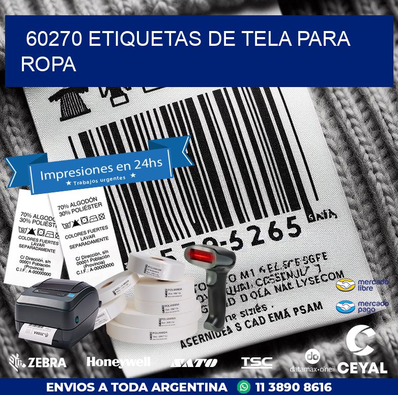 60270 ETIQUETAS DE TELA PARA ROPA