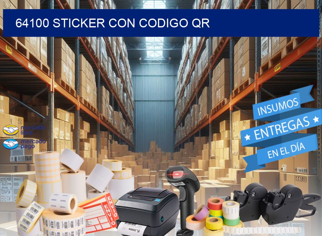 64100 STICKER CON CODIGO QR