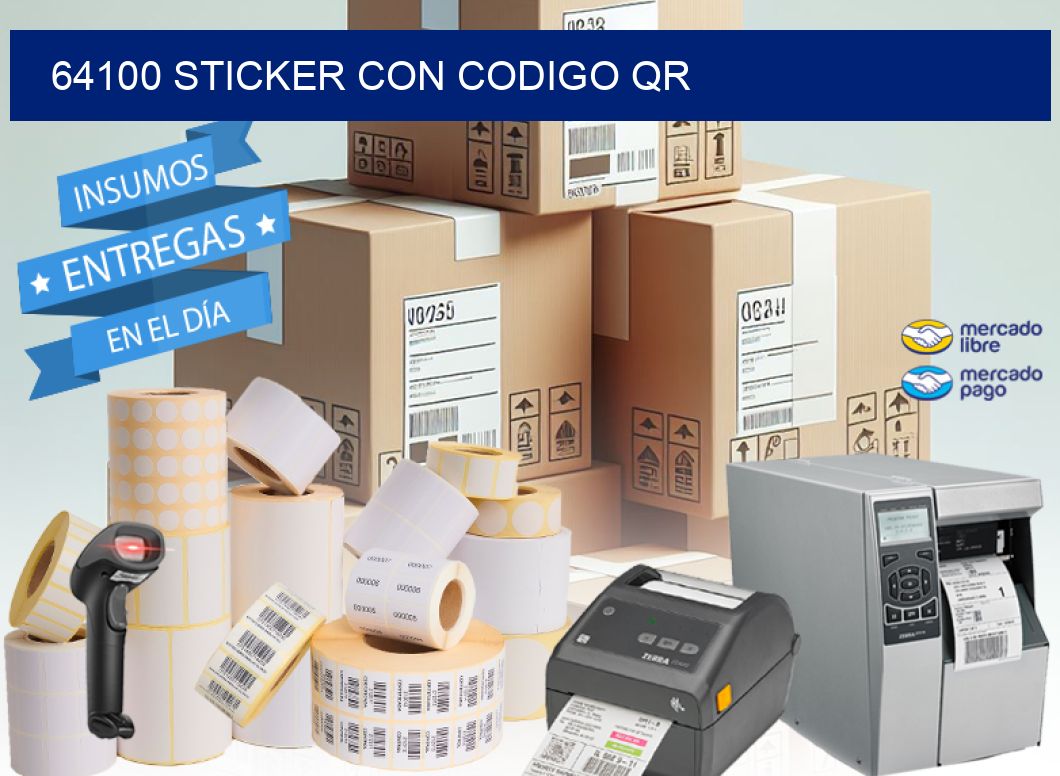 64100 STICKER CON CODIGO QR