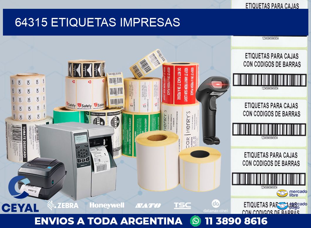 64315 ETIQUETAS IMPRESAS