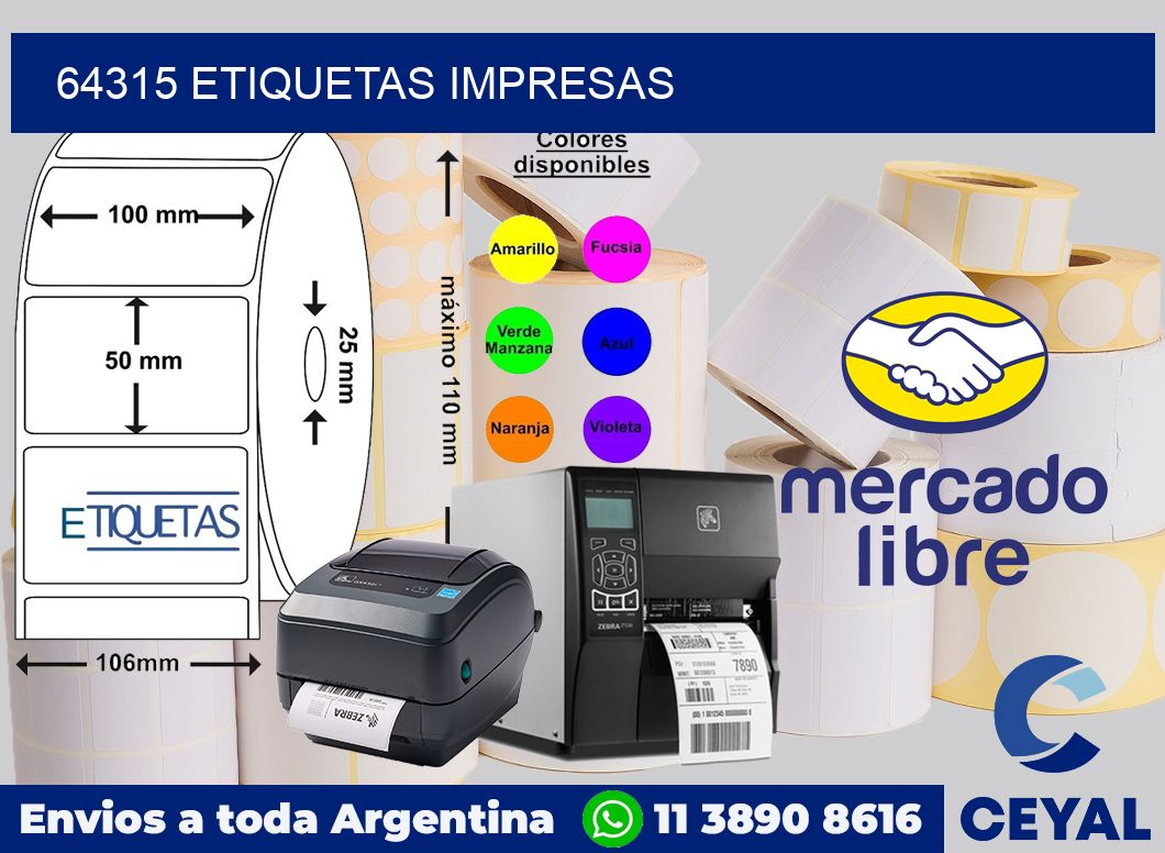 64315 ETIQUETAS IMPRESAS