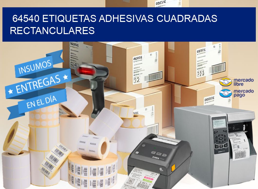 64540 ETIQUETAS ADHESIVAS CUADRADAS RECTANCULARES