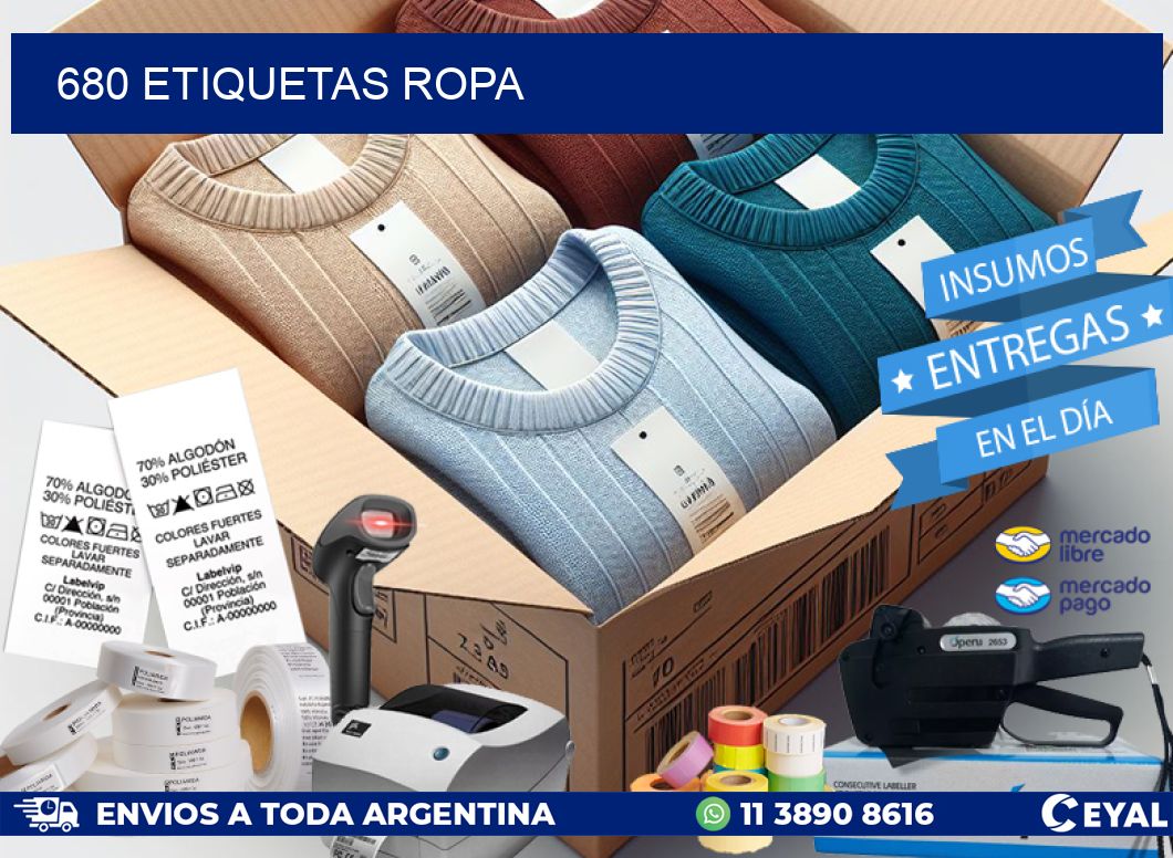 680 ETIQUETAS ROPA