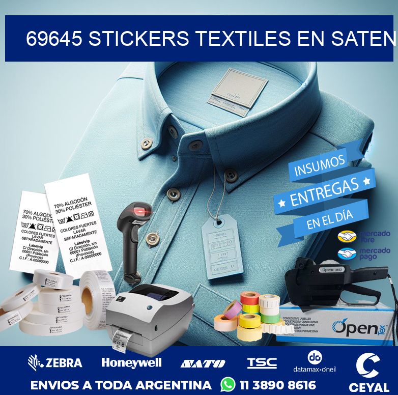 69645 STICKERS TEXTILES EN SATEN