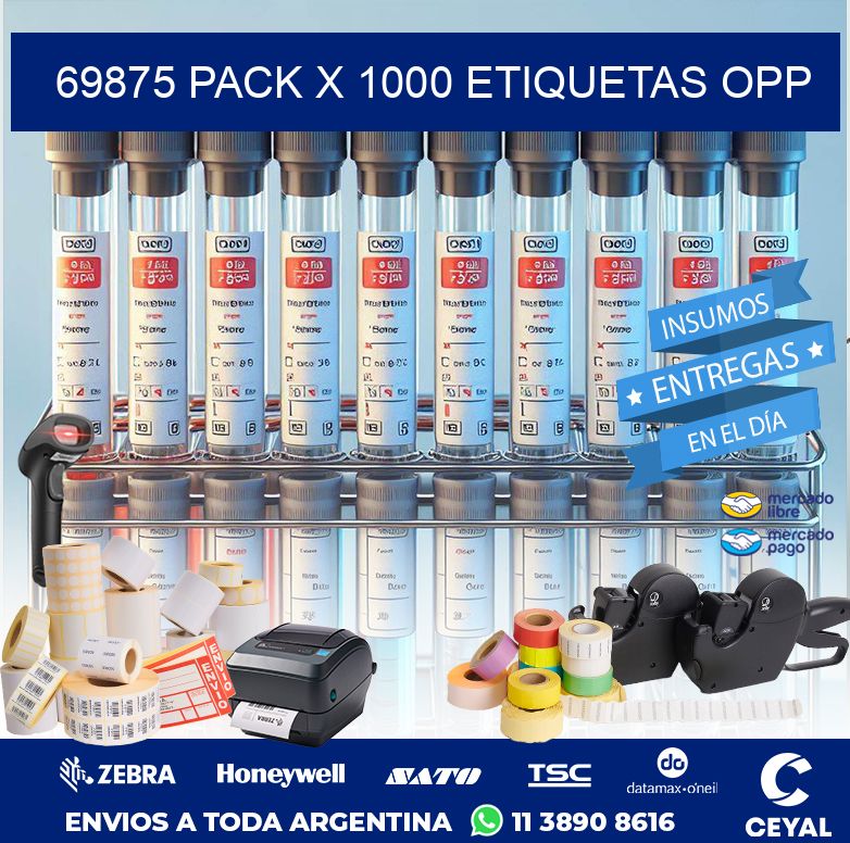 69875 PACK X 1000 ETIQUETAS OPP