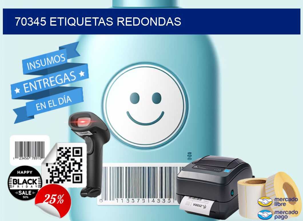 70345 ETIQUETAS REDONDAS