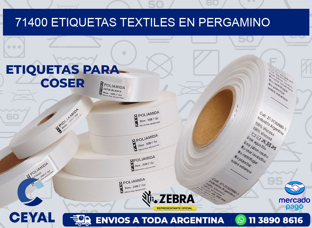 71400 ETIQUETAS TEXTILES EN PERGAMINO