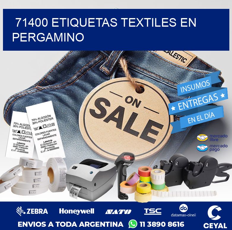 71400 ETIQUETAS TEXTILES EN PERGAMINO