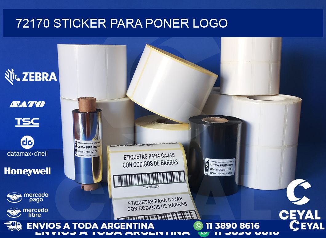 72170 STICKER PARA PONER LOGO