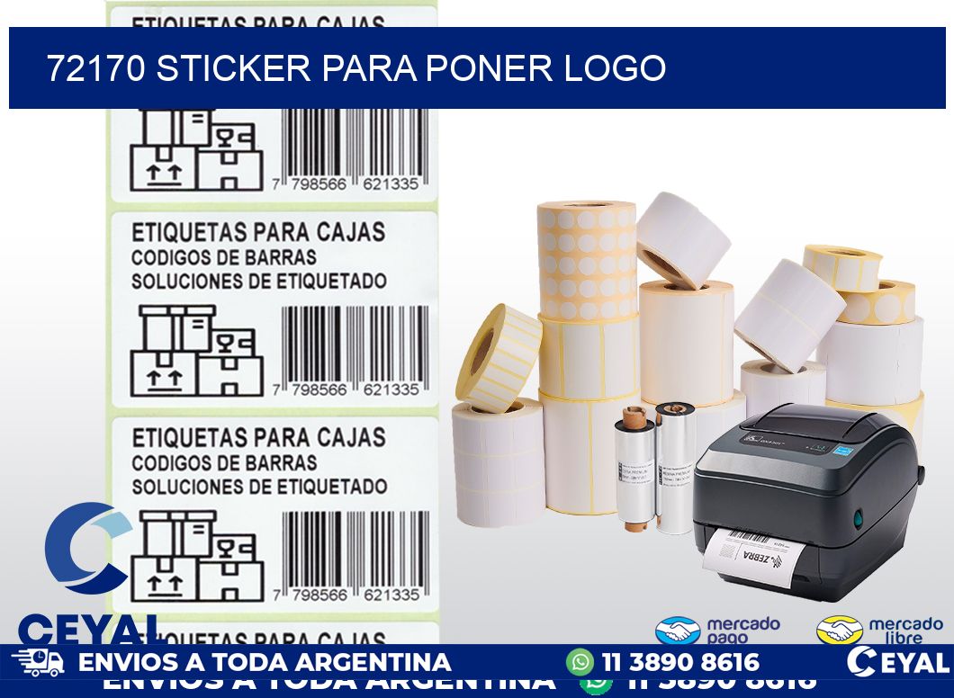 72170 STICKER PARA PONER LOGO