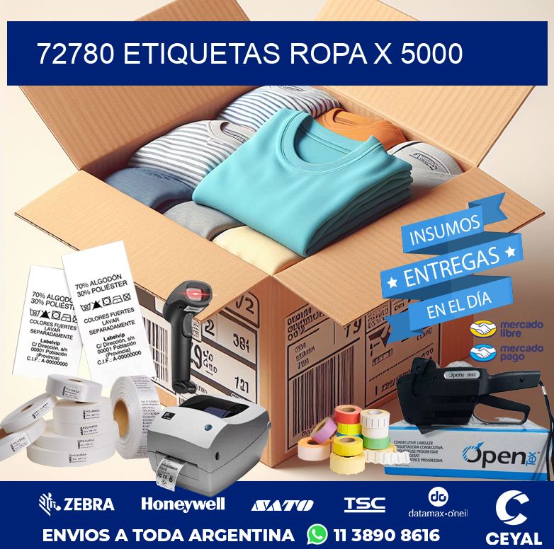 72780 ETIQUETAS ROPA X 5000